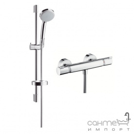 Душевой гарнитур (штанга 65см) Hansgrohe Croma 100 Vario/Ecostat Comfort Combi 27034000