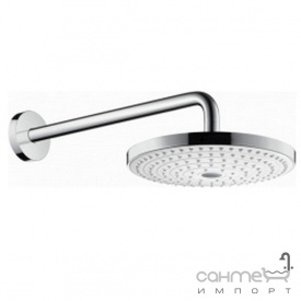 Верхний душ с настенным кронштейном Hansgrohe Raindance Select S 240 2jet 26470400 хром/белый