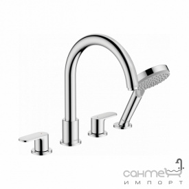 Смеситель на борт ванны с душевым гарнитуром Hansgrohe Vernis Blend 71456000 хром