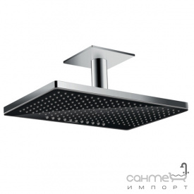 Верхний душ с потолочным кронштейном Hansgrohe Rainmaker Select 460 2jet 24004600 хром/черный