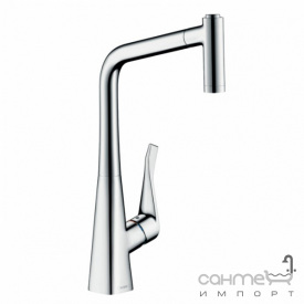 Смеситель для кухни с вытяжным изливом Hansgrohe Metris M71 73801000 хром