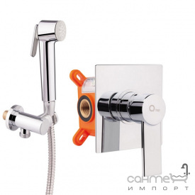 Гигиенический душ скрытого монтажа Q-tap Form CRM 001AB SQ хром