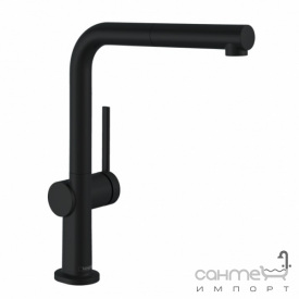 Смеситель для кухни с вытяжным изливом Hansgrohe Talis M54 72845670 матовый черный