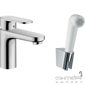 Смеситель для раковины с гигиеническим душем Hansgrohe Vernis Blend 71215000