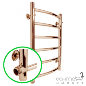 Полотенцесушитель водяной с боковым подключением Laris Классик П6 400Х600 Б/П 1/2 МЦ 500 бронза