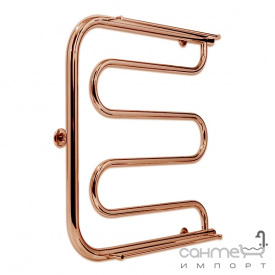 Полотенцесушитель водяной с боковым подключением Laris Фокстрот П 600х600 бронза