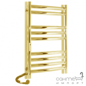 Электрический полотенцесушитель Laris Классик премиум П9 Е 500x800 золото, подключение слева