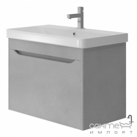 Тумба підвісна Ювента Livorno Lvr-80 з раковиною Luxury-80 структурний сірий