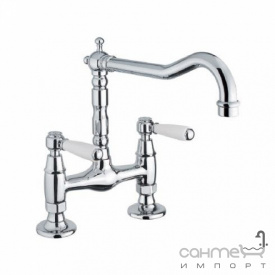 Смеситель для кухни на 2 отверстия Bugnatese Cucina Revival Uni 491U CR хром