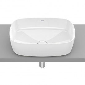 ROCA INSPIRA SOFT умывальник 50*37*14cм, овальный, накладной, без отв. под смеситель, без перелива