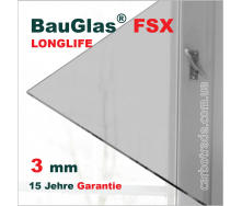 Монолітний полікарбонат 3 мм BauGlas FSX Longlife 2UV прозорий 2050*3050 Сербія