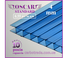 Сотовый поликарбонат 6 mm OSCAR Standard синий 2100Х6000