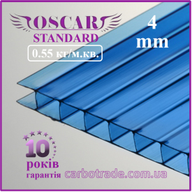 Стільниковий полікарбонат 6 mm OSCAR Standard синій 2100Х6000