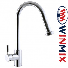 Смеситель для кухни Ухо Winmix Premium HANS (Chr-014) с выдвижной лейкой