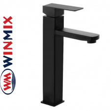 Смеситель для умывальника Winmix KUB Black High нерж. стали (Chr-001) высокий, Польша