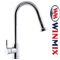 Смеситель для кухни Ухо Winmix Premium HANS (Chr-014) с выдвижной лейкой Прилуки