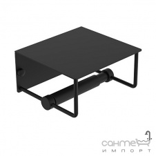 Держатель для туалетной бумаги с крышкой Devit Up Black 7040120B черный матовый