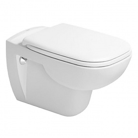 DURAVIT D-CODE Rimless унитаз подвесной 56,5*40*45см, в комплекте с сиденьем с автомат. закрыванием