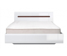 ліжко 160 LOZ 160 з каркасом Ацтека (Амелія) білий глянець + венге магія БРВ