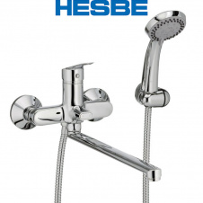 Смеситель для ванны длинный нос HESBE Nikas EURO (Chr-006)
