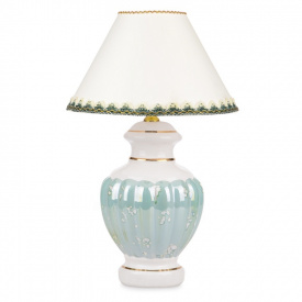 Настольная лампа прованс с абажуром Brille 40W TL-57 Голубой