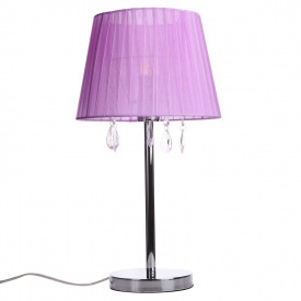 Настольная лампа с абажуром Brille 60W BL-091 Хром