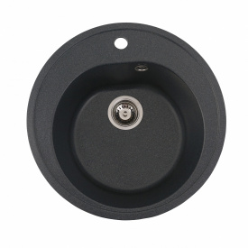 Мойка гранитная для кухни Platinum 510 мм х 190 мм х 510 мм LUNA матовая антрацит