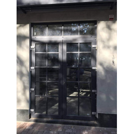 Металопластикові двері вхідні Віконда колір антрацит 600х1000х2000 мм