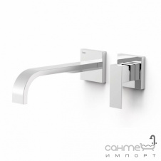 Смеситель для раковины скрытого монтажа Tres Cuadro 630002 хром, излив 24см