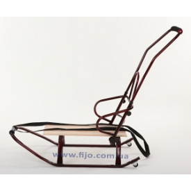 Санки з коліщатками Піонер Комфорт бордовий