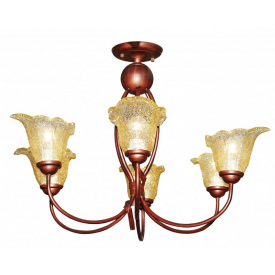 Люстра потолочная Brille 60W E27 Медь