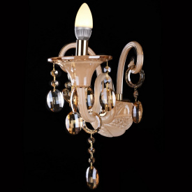 Бра хрустальное свеча Классическое Brille 40W BCL-379 Бежевый