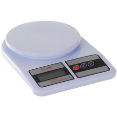 Електронні кухонні ваги RIAS SF-400 з LCD-дисплеєм 10 кг White (3sm_523460064) Київ