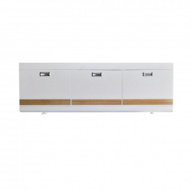 Пластиковый экран с откидными дверцами Mikola-M Креатив wood 130 см Белый