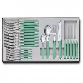 Набор столовых приборов Victorinox Swiss Modern Table Set 24 предмета Зеленый (6.9096.11W41.24)