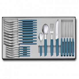 Набор столовых приборов Victorinox Swiss Modern Table Set 24 предмета Синий (6.9096.11W2.24)