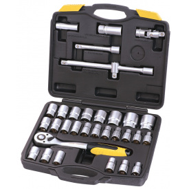 Набор насадок торцевых MASTERTOOL PROFI CrV 1/2" 8-32 мм трещотка 72Т 32 шт кейс 78-4032