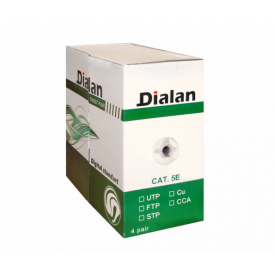Кабель витая пара Dialan КНПЭ 4*2*0.50 FTP-cat.5e (FTP медь наружный) бухта 305м черный