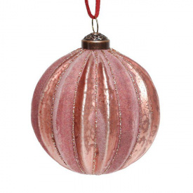 Новогодний шар Flora D-8 см 6 шт Розовый (12657)