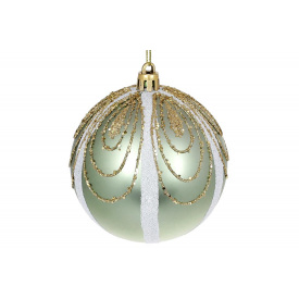 Шар новогодний BonaDi D-8 см 12 шт Оливковый (898-283)