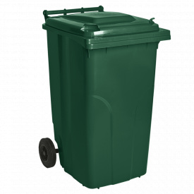 Бак для мусора на колесах с ручкой Алеана 240л зеленый