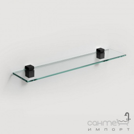 Стеклянная полочка Liberta Unit Black держатели матовые черные/стекло антрацит