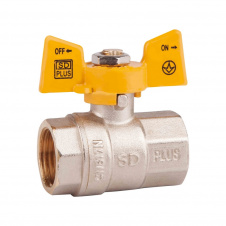 Кран шаровой SD Plus 3/4&quot ВР для газа (бабочка) SD602NG20PN40