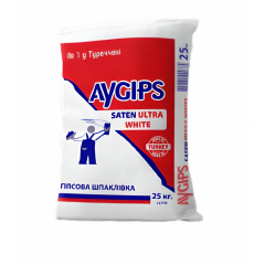 Шпаклевка гипсовая AYGIPS Saten Ultra White 25 кг Коломия