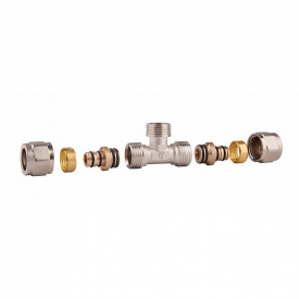 Тройник обжимной SD Forte 16х1/2&quotх16 НР SF178W161516
