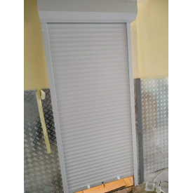 Захисна ролета на двері біла С55