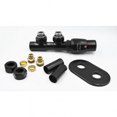 Комплект термостатический Vario Term TWINS ALL in ONE правый (низ) черный Київ