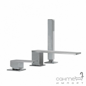 Смеситель для ванны врезной на борт ванны на три отверстия Tres Cuadro 616105 хром