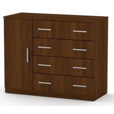 Комод 4+1Б Компаніт ЛДСП горіх-темний