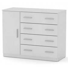 Комод 4+1Б Компанит лдсп белый-альба